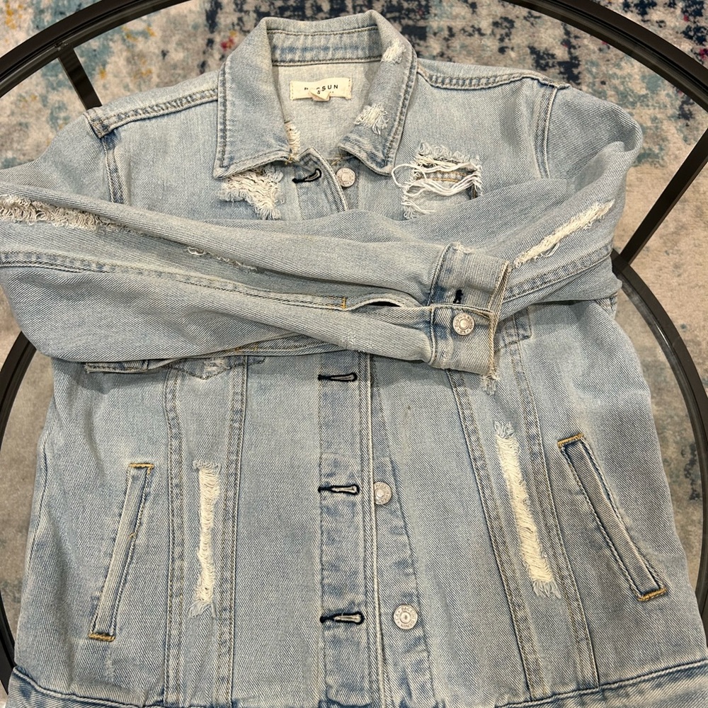 Women Pacsun Blue Jean Jacket - Picture 5 of 9